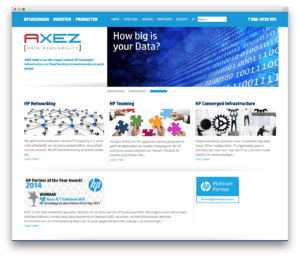 Axez Data Availability website voorbeeld