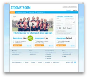 Atoomstroom website voorbeeld