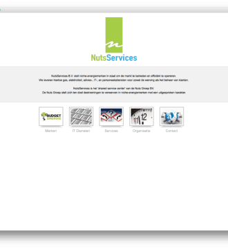 NutsServices B.V. website voorbeeld