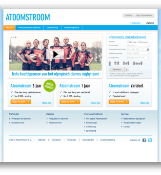 Atoomstroom website voorbeeld