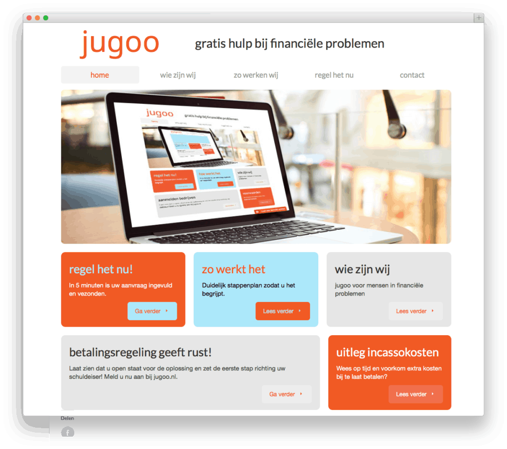 Jugoo website voorbeeld