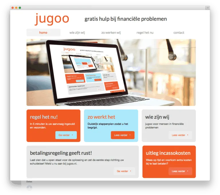 Jugoo website voorbeeld