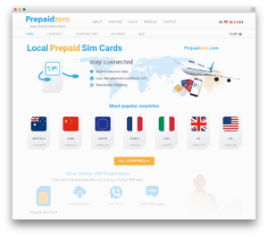 Prepaidzero website voorbeeld