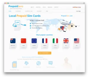 Prepaidzero website voorbeeld