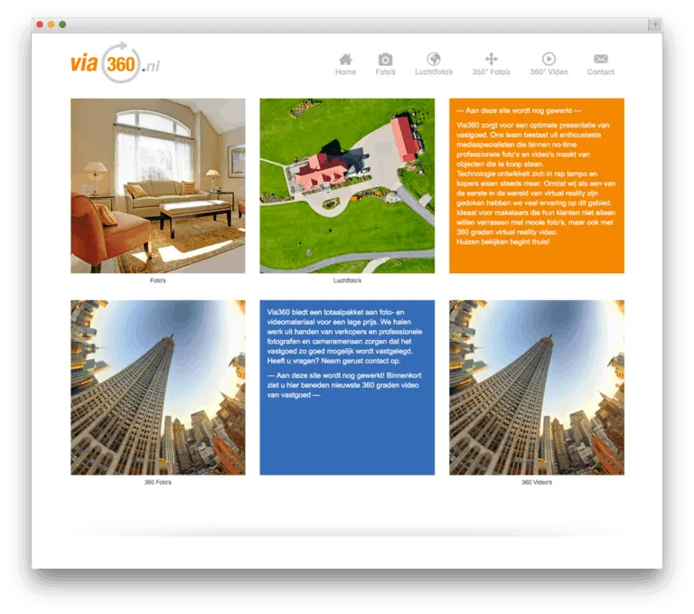 via360 website voorbeeld
